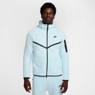 SWEAT À CAPUCHE NIKE TECH WINDRUNNER À ZIP INTÉGRAL POUR HOMMES BLEU GLACIER/NOIR HV0949-474