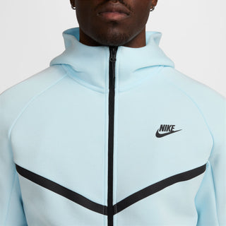 SWEAT À CAPUCHE NIKE TECH WINDRUNNER À ZIP INTÉGRAL POUR HOMMES BLEU GLACIER/NOIR HV0949-474