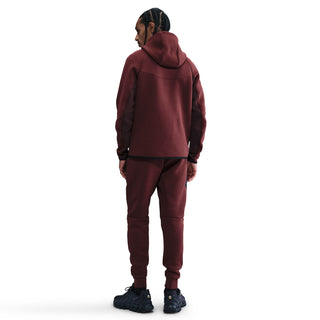 NIKE MEN'S TECH FULL ZIP HOODIE "DARK TEAM RED/BURGUNDY" HV0949-619