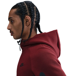 NIKE MEN'S TECH FULL ZIP HOODIE "DARK TEAM RED/BURGUNDY" HV0949-619