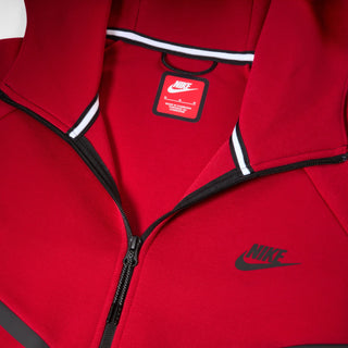 NIKE MEN'S TECH FULL ZIP HOODIE 'GYM RED/BLACK' HV0949-687
