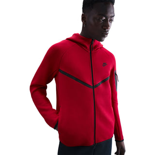 NIKE MEN'S TECH FULL ZIP HOODIE 'GYM RED/BLACK' HV0949-687