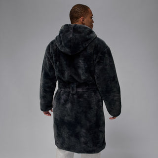 MEN'S JORDAN BROOKLYN FAUX FUR ROBE "THUNDER GREY" HV1044-036