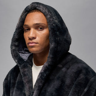 MEN'S JORDAN BROOKLYN FAUX FUR ROBE "THUNDER GREY" HV1044-036