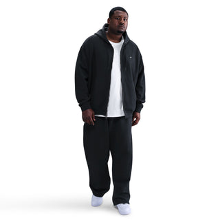 MEN'S NIKE SOLO SWOOSH FULL ZIP FLEECE HOODIE 'BLACK'  HV1084-010