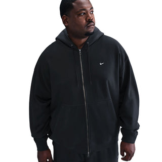 MEN'S NIKE SOLO SWOOSH FULL ZIP FLEECE HOODIE 'BLACK'  HV1084-010