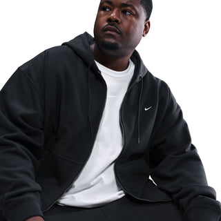 MEN'S NIKE SOLO SWOOSH FULL ZIP FLEECE HOODIE 'BLACK'  HV1084-010