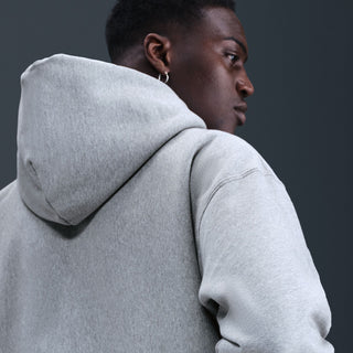 MEN'S NIKE SOLO SWOOSH FULL ZIP FLEECE HOODIE 'DARK HEATHER GREY' HV1084-063