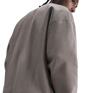 MEN'S NIKE SOLO SWOOSH FLEECE CREW "CAVE STONE" HV1086-289