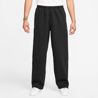 MEN'S NIKE SOLO SWOOSH FLEECE OPEN-HEM PANTS "BLACK" HV1090-010