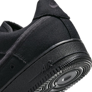 MEN'S NIKE AIR FORCE ONE LOW CANVAS "BLACK/BLACK" HV1204-002