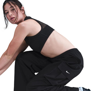WOMEN'S NIKE SPORTSWEAR MID-RISE OVERSIZED WOVEN CARGO TROUSERS "BLACK/SAIL" HV1966-010
