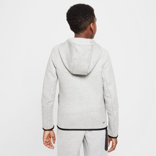 KID'S NIKE TECH FLEECE FULL ZIP-UP "GREY HEATHER" HV5867-063
