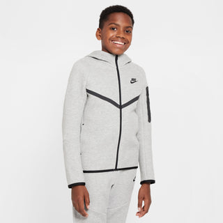 KID'S NIKE TECH FLEECE FULL ZIP-UP "GREY HEATHER" HV5867-063