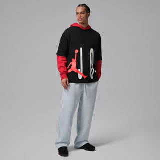 MEN'S JORDAN BROOKLYN FLEECE OVERSIZED OPEN-HEM PANTS "AURA" IB7238-472