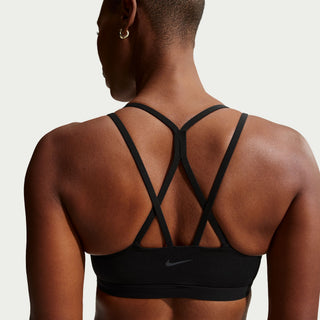 WOMEN'S NIKE ZENVY STRAPPY BLACK/COOL GREY PADDED SPORTS BRA IB9847-010