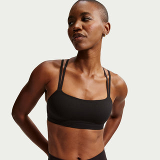 WOMEN'S NIKE ZENVY STRAPPY BLACK/COOL GREY PADDED SPORTS BRA IB9847-010