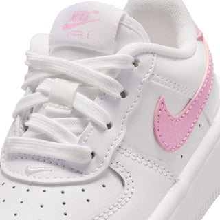(TD) KIDS NIKE AIR FORCE ONE LOW "WHITE/PINK RISE-WHITE" IF1674-124