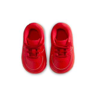 (TD) KIDS NIKE AIR FORCE ONE LOW "UNIVERSITY RED/UNIVERSITY RED-BLACK" IF1674-602
