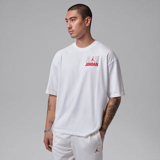 AIR JORDAN FLIGHT WHITE/UNIVERSITY RED GRAPHIC TEE IF3116-100