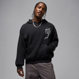 MEN'S JORDAN BROOKLYN OVERSIZED PULLOVER HOODIE "BLACK/STARFISH" IF5853-010