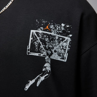 MEN'S JORDAN BROOKLYN OVERSIZED PULLOVER HOODIE "BLACK/STARFISH" IF5853-010