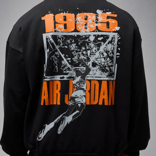 MEN'S JORDAN BROOKLYN OVERSIZED PULLOVER HOODIE "BLACK/STARFISH" IF5853-010