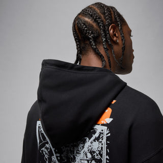 MEN'S JORDAN BROOKLYN OVERSIZED PULLOVER HOODIE "BLACK/STARFISH" IF5853-010