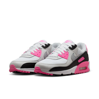WOMEN'S NIKE AIR MAX 90 "WHITE/WOLF GREY-PINK GLOW-BLACK" IM4613-100