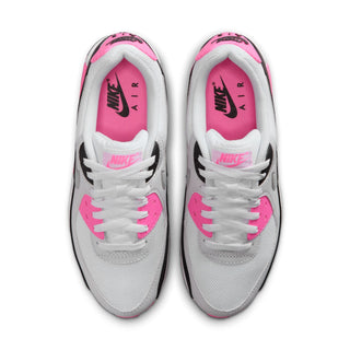 WOMEN'S NIKE AIR MAX 90 "WHITE/WOLF GREY-PINK GLOW-BLACK" IM4613-100