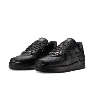 MEN'S NIKE AIR FORCE 1 LOW RETRO PREMIUM "BLACK/BLACK-METALLIC SILVER" IM5754-001