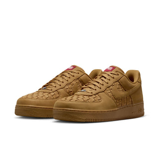 MEN'S NIKE AIR FORCE 1 LOW RETRO PREMIUM "WOVEN WHEAT/WHEAT-SAIL-TEAM RED" IM5755-700