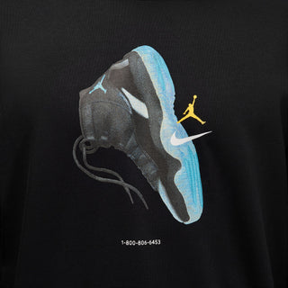 MENS JORDAN BROOKLYN CREWNECK FLEECE SWEATSHIRT "GAMMA BLUE" BLACK IM6301-010