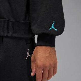 MENS JORDAN BROOKLYN CREWNECK FLEECE SWEATSHIRT "GAMMA BLUE" BLACK IM6301-010