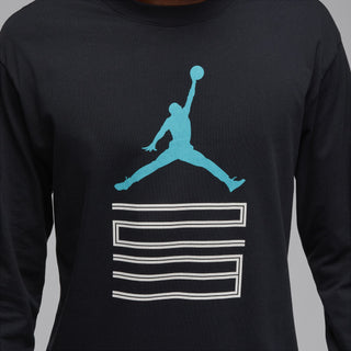 MENS JORDAN BROOKLYN LONG SLEEVE SHIRT "GAMMA BLUE" BLACK IM6507-010