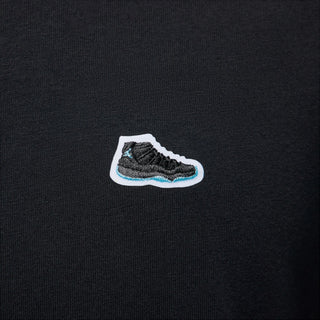 MENS NIKE T-SHRIT MINI LOGO "GAMMA BLUE" BLACK IM6513-010