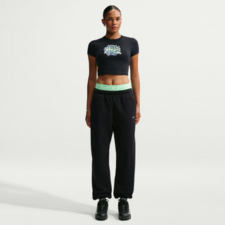 WOMEN'S NIKE STUDIO FLEECE MEDIUM WEIGHT PANT BLACK IM8074-010