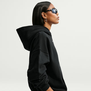 WOMEN'S NIKE STUDIO MEDIUM WEIGHT OVERSIZE PULLOVER HOODIE BLACK STUDIO IM8502-001