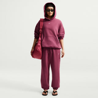 WOMEN'S NIKE STUDIO MEDIUM WEIGHT OVERSIZE PULLOVER HOODIE PINK STUDIO IM8502-654