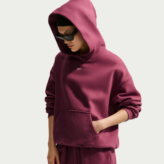 WOMEN'S NIKE STUDIO MEDIUM WEIGHT OVERSIZE PULLOVER HOODIE PINK STUDIO IM8502-654