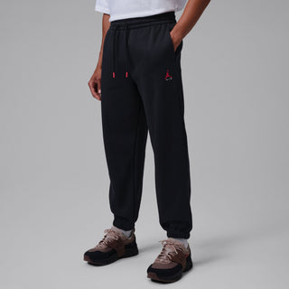MEN'S AIR JORDAN BROOKLYN CUFFED FLEECE PANTS BLACK/RED IM8906-010