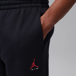 MEN'S AIR JORDAN BROOKLYN CUFFED FLEECE PANTS BLACK/RED IM8906-010