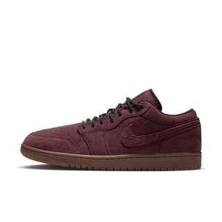 MEN'S AIR JORDAN 1 LOW SE "DARK TEAM RED/BLACK-GUM MED BROWN" IO2047-600