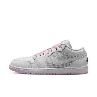 MEN'S AIR JORDAN 1 LOW "SUMMIT WHITE/SILVER-LT ARCTIC PINK" 1O2048-100