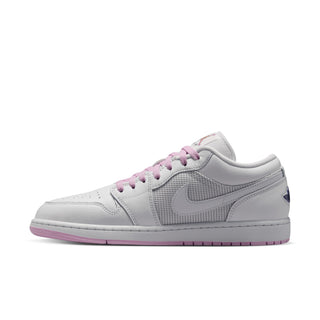 MEN'S AIR JORDAN 1 LOW "SUMMIT WHITE/SILVER-LT ARCTIC PINK" 1O2048-100