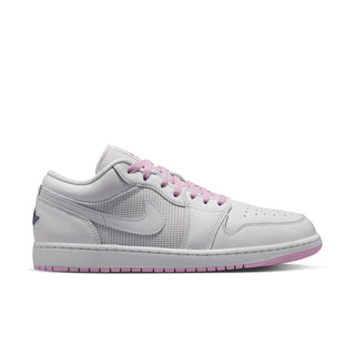 MEN'S AIR JORDAN 1 LOW "SUMMIT WHITE/SILVER-LT ARCTIC PINK" 1O2048-100