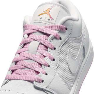 MEN'S AIR JORDAN 1 LOW "SUMMIT WHITE/SILVER-LT ARCTIC PINK" 1O2048-100