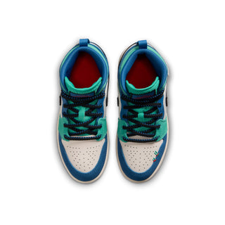 (PS) AIR JORDAN 1 MID SEE CHALK/UNIVERSITY RED-TRUE BLUE IO2056-100