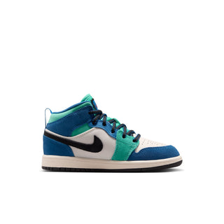 (PS) AIR JORDAN 1 MID SEE CHALK/UNIVERSITY RED-TRUE BLUE IO2056-100