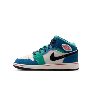 (GS) JORDAN 1 MID SE 'CHALK/UNIVERSITY RED-TRUE BLUE' IO2065-100